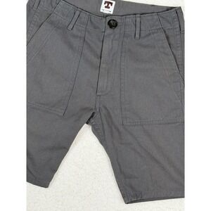 Tellason Mens Size 30 Fatigue Shorts Charcoal Grey Cotton Made in USA